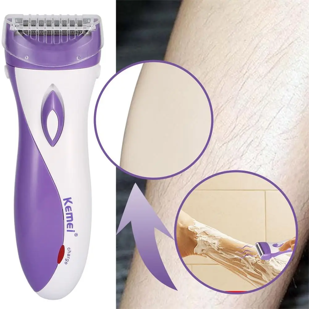 

Women Lady's Compact Design Electric Rechargeable Hair Shaver Epilator EU Plug for Travel Home Use Portable & Easy to take