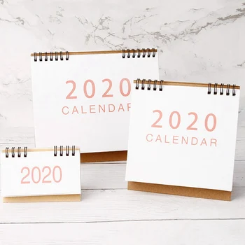 

New 2020 Large Medium Small Vertical Kraft Paper Calendar Simple Desktop Calendar Daily Schedule Planner Office School Supply