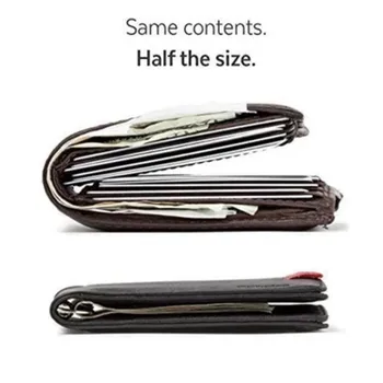 

Money Clip Wallet Women Wallets Men's Slim Wallet With Double Pull-out Leather Antimagnetic Male Casual Wallet Кошелек New #BL4
