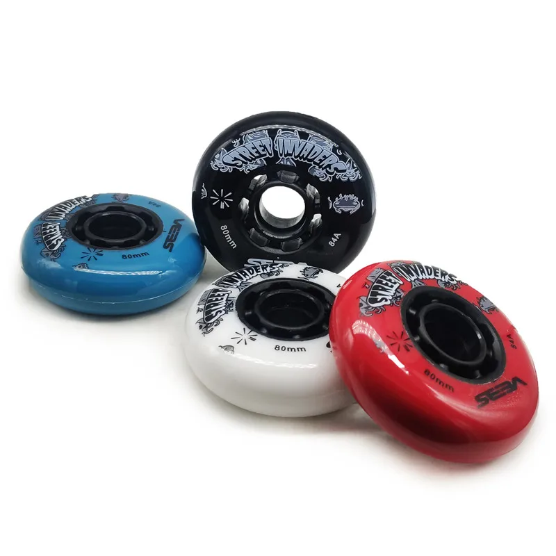 Skating SEBA Wheel 80 76 72MM Patines Tire 4 Pieces/lot For Roller FSK Inline Skates Wheel For SEBA HV roller skating wheels