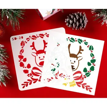 

24pcs/set DIY Christmas Drawing Stencil Templates Embossing Paper Card Painting 24BB