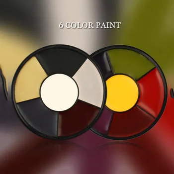 

6 Colors Oil Painting Opera Facial Body Painting Makeup Non Toxic Safe Water Paint Oil Christmas Halloween Party Tool