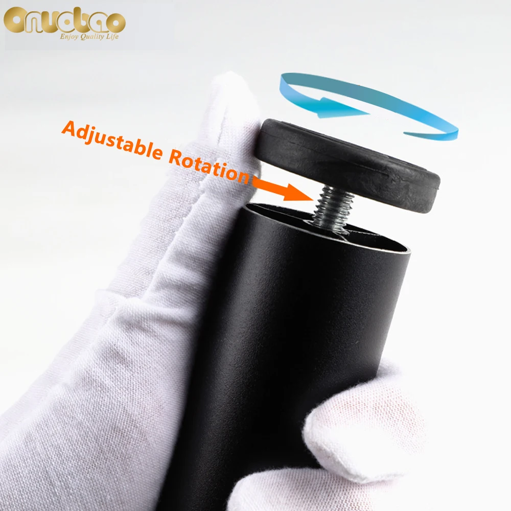 Onuobao 4PCS Furniture Leg M8 Screw Adjustable Aluminum Alloy Sofa Leg for Table Legs Raised Feet Refrigerator Washing Machine