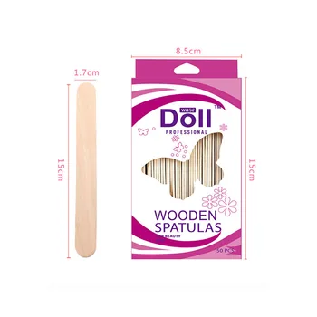 

50pcs Disposable Hair Removal Sticks Kit Skin Tool Wooden Waxing Wax Spatula Tongue Depressor