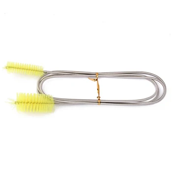 

155cm Flexible Double Head Tube Cleaning Brush For Flexible Filter Hose of Aquarium Yellow