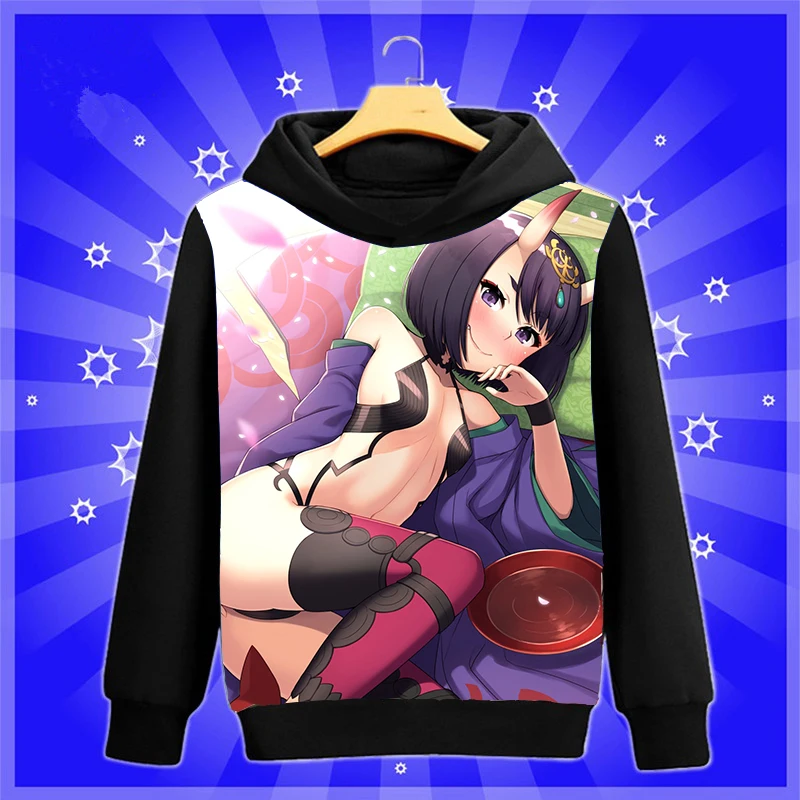 Крутая аниме-Толстовка Fate/Grand Order Shuten-douji Косплей Толстовка с капюшоном Мода Весна Осень Мужчины Женщины пуловер пальто