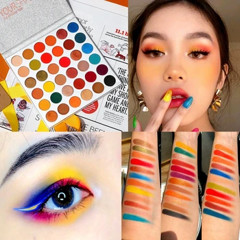 

Beauty Glazed 36 Color Eye Shadow Palette Colorful Artist Glitter Shimmer Pigmented Matte Powder Pressed Eyeshadow Makeup kit