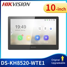 Hik original 10 Polegada vídeo porteiro para casa monitor de rede estação interior sem fio colorido tft tela DS-KH8520-WTE1