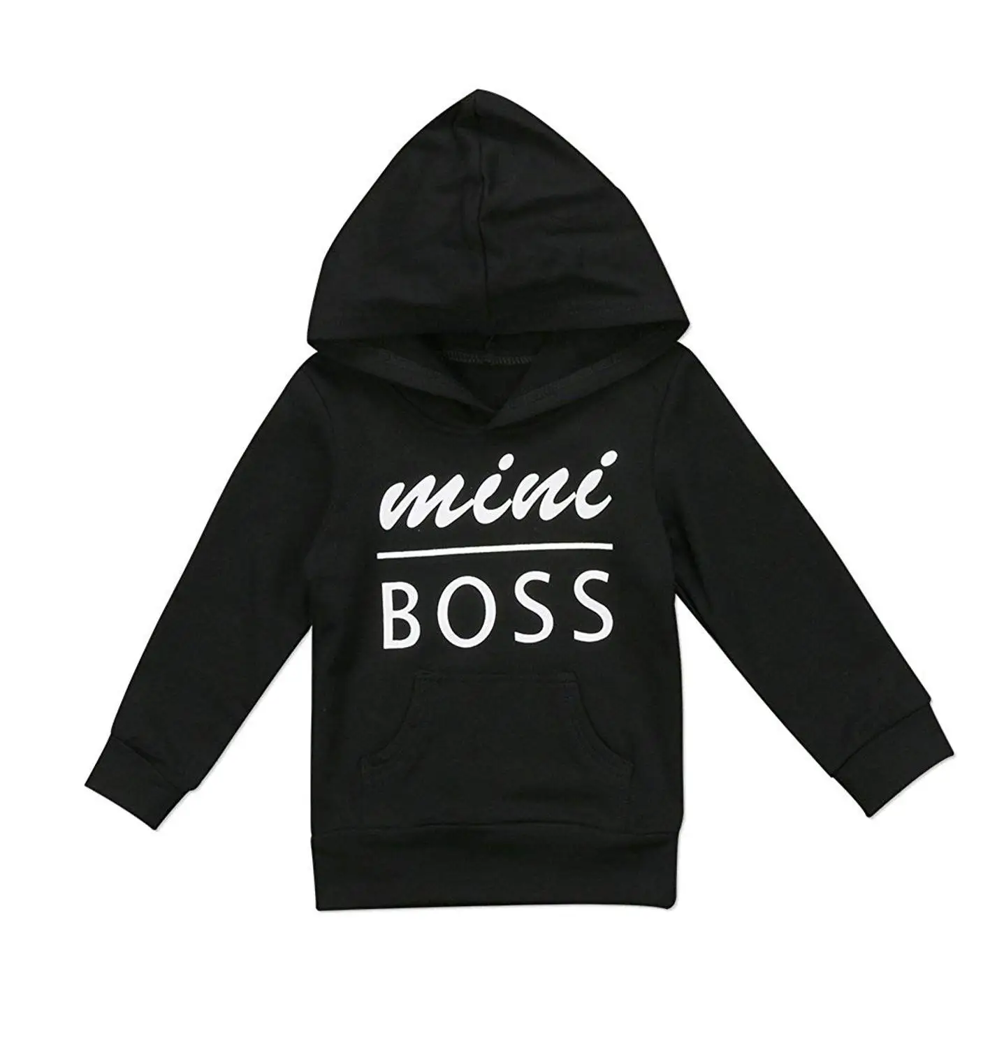 Pudcoco детское мини платье с надписью boss печати капюшоном и карманами футболка
