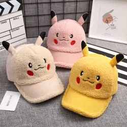 Casquette de Baseball Pikachu SunHat, dessin animé Pokemon, pour bébé de 3 à 7 ans, à visière, Cosplay, Kawaii, jouets, cadeau ajustable 