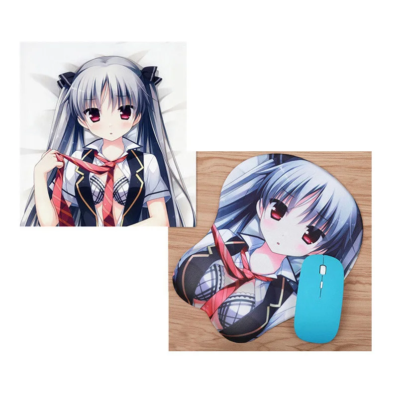 

FFFAS 1 Piece Custom Print 3D Mouse Pad Mat Customised Silicone Gel Sexy Wrist Rest Oppai Hip Boob Breast Mousepad for Laptop PC