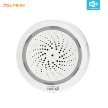 

Tuya Smart Life With Temperature And Humidity Sensor WiFi USB Siren Alarm Detector Sensor Wireless Sound Light Alarm