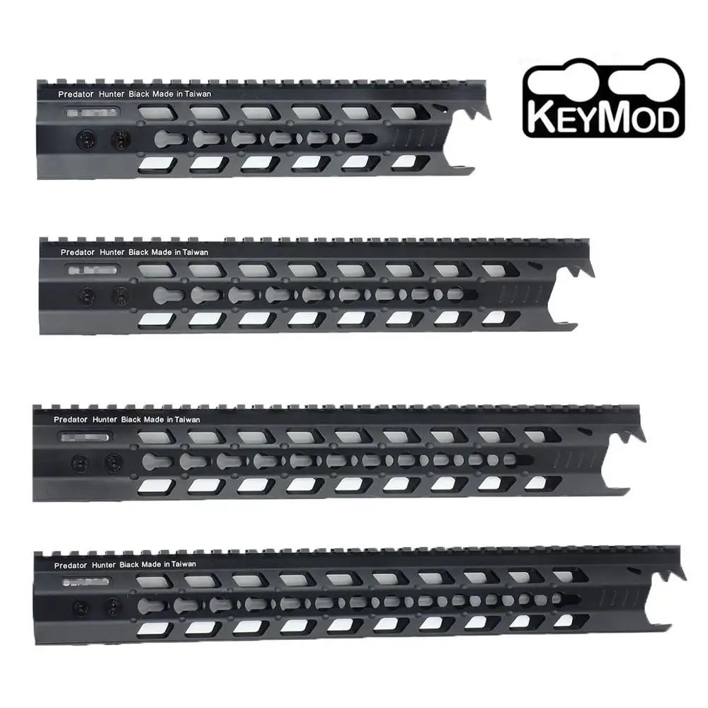 

Tactical 9.5/12/13.5/15 Inch Keymod Handguard Slim Free Float SLR Aluminum Handguards AR15 M4 Rifle Scope Mount
