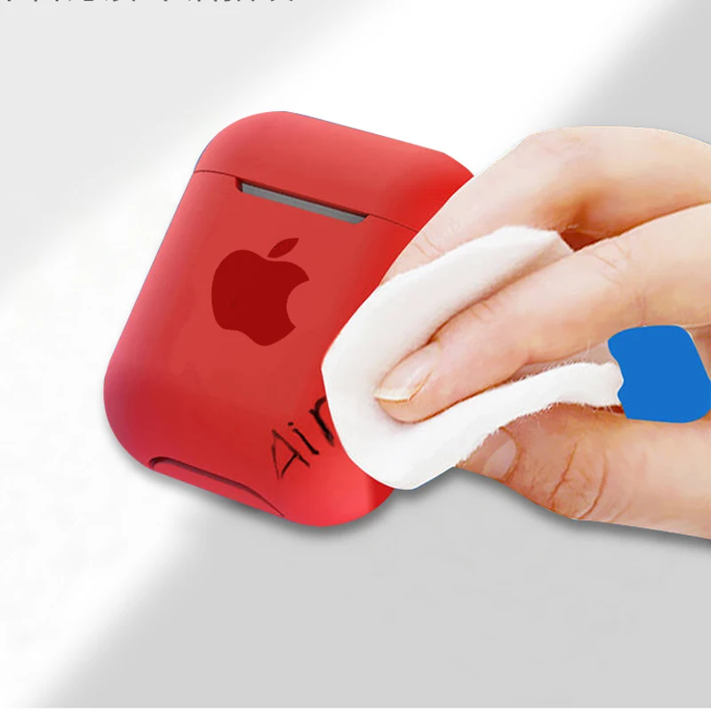 Для Apple AirPods 2 1 Аксессуары для наушников Мягкий чехол милый силиконовый чехол с логотипом с крючками