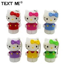 TEXT ME 6 coarl милый hello Kitty башмак usb флеш-накопитель usb 2,0 4 ГБ 8 ГБ 16 ГБ 32 ГБ 64 ГБ флешка, подарок