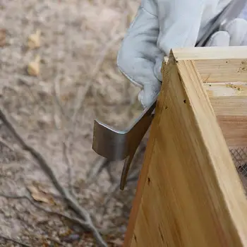 

Multifunction Bee Tools Stainless Steel Thumb Type Scraper Cut Beekeeping Scraper Bee Bee Honey Hive Bee Knife O1J5