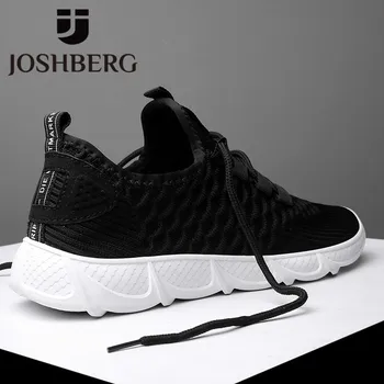 

JOSHBERG Fashion Brand Breathable Classic Men's Shoes Lightweight Mens Trainers Classic Designer Shoes Men Deportivas Hombre