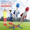 Glow Sports Toys for Boys Children Baby GirlsKid Air Pump Jump Stomp Blower Foam Gun Model Launch Launcher Rocket Pop Up Toy