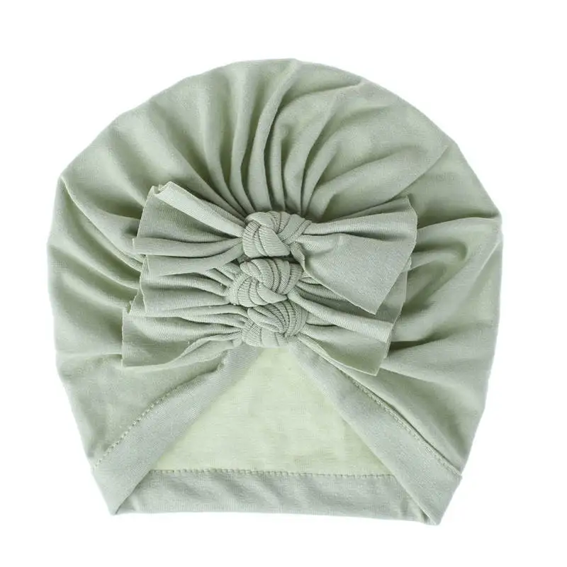 Детская головная повязка сплошной цвет банты детская чалма шапка для новорожденного шапки детские головные уборы аксессуары для волос