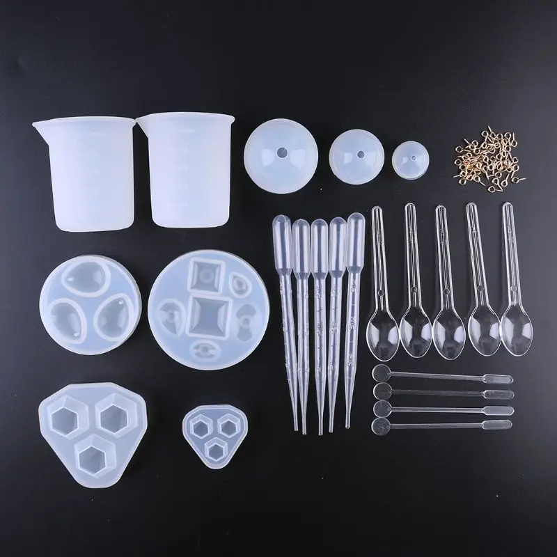 

Epoxy UV Resin Casting Crafts Mold Set Silicone DIY Making Jewelry Pendant Mould