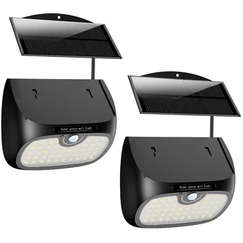 

Solar Lights Outdoor, [2 Pack] [Detachable Solar Panel] [48 LED Super Bright] Solar Security Lights Wall Lights with 3 Modes for