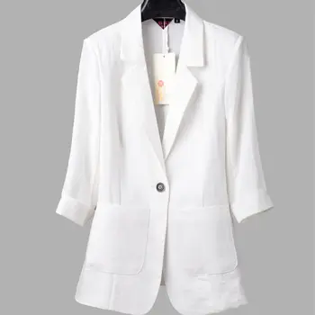 

2020 New Spring Thin Female Suit Coat Professional Suit Short Seven-point Top Sleeve Women's Blazer Fashion Leisure Women Jacket