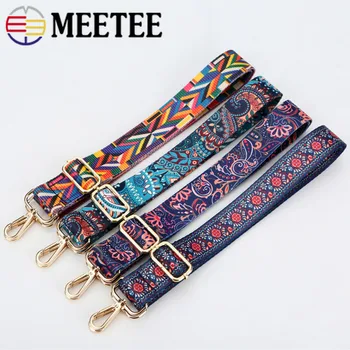 

Meetee New 3.8cm Width Colorful Shoulder Belts Replacement Handbag Straps Gold,silver,gun Black Buckle DIY Bag Part Accessories
