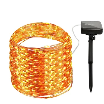 

100/200/300 led solar LED Light Waterproof LED Copper Wire String Holiday Outdoor led strip Christmas Party Wedding Decoration