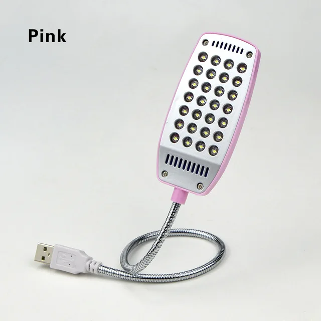 Pink Led с зажимом держатель портативный USB мощность Гибкая Bookish настольная лампа прикроватная лампада Домашнее освещение лампа для чтения книг Luz - Цвет корпуса: Pink