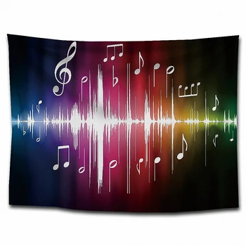 

Musical Notes Rock Hip Hop Rock Poster Flags Banners Beach Towel Curtain Tapestries Wall Carpet Bedroom Living Room Wall Decor F