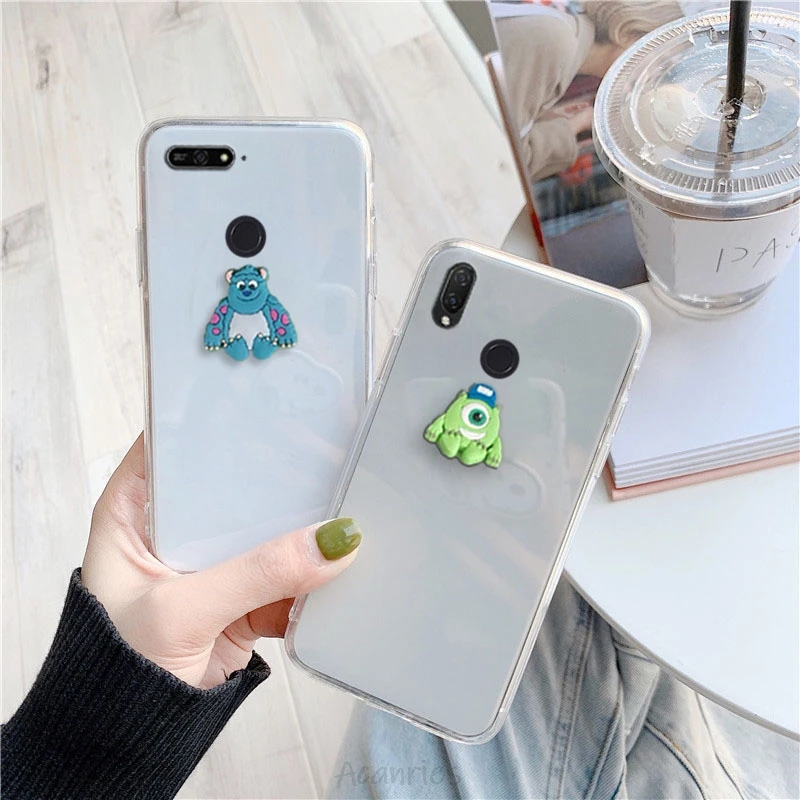 Ультратонкий Прозрачный чехол с 3d рисунком для huawei y9 y7 y6 y5 y3 prime ii lite 2019 2018 2017