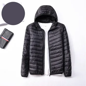

Black Duck Down Winter Warm Male Coat Down Jacket Lightweight Jacket With Hooded Parka Oversize 3XL 4XL Men Outdoor Overcoat