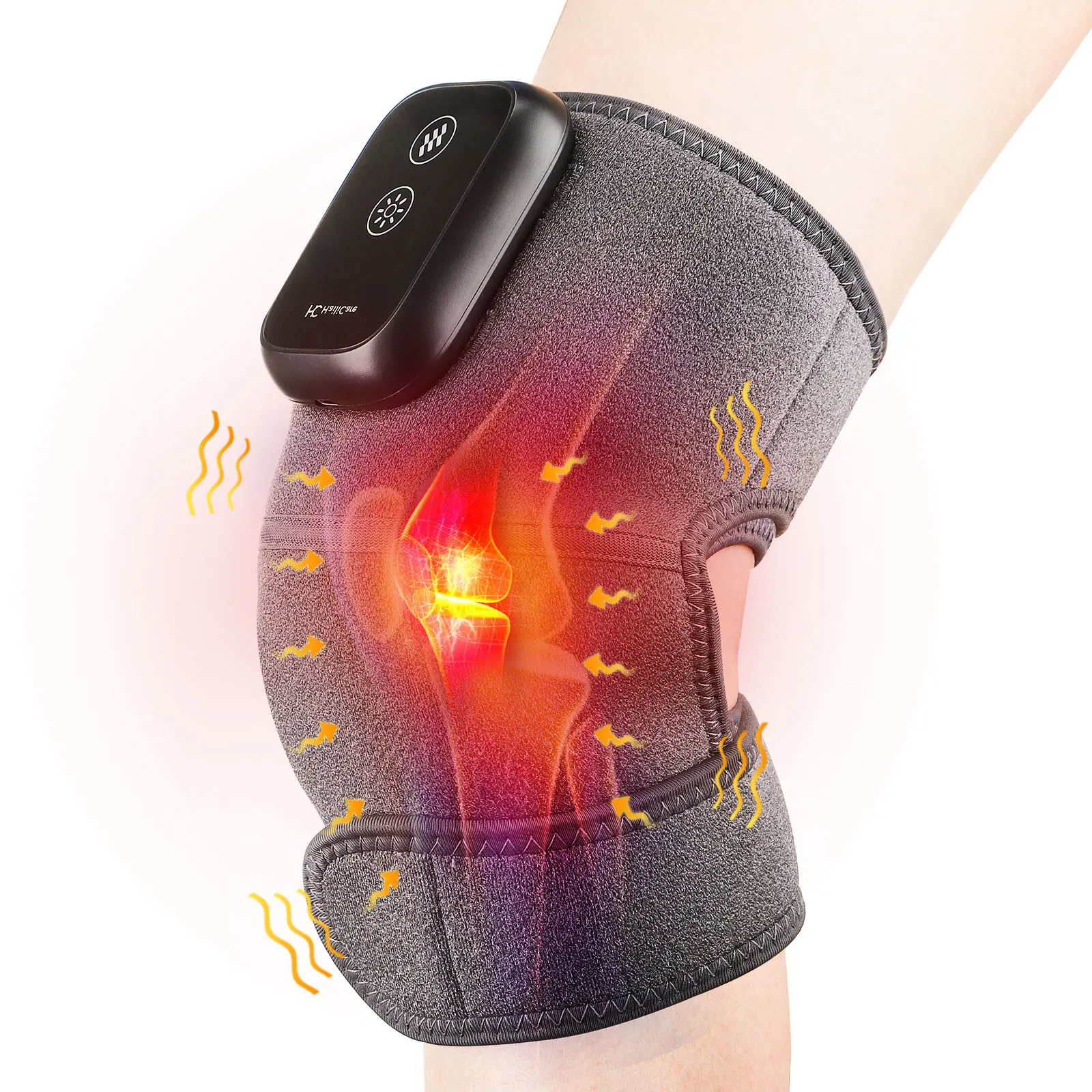 1 Pair Heating Vibration Knee Pads Controller Electric Massager Far Infrared Joint Elbow Shoulder Pad | Красота и здоровье