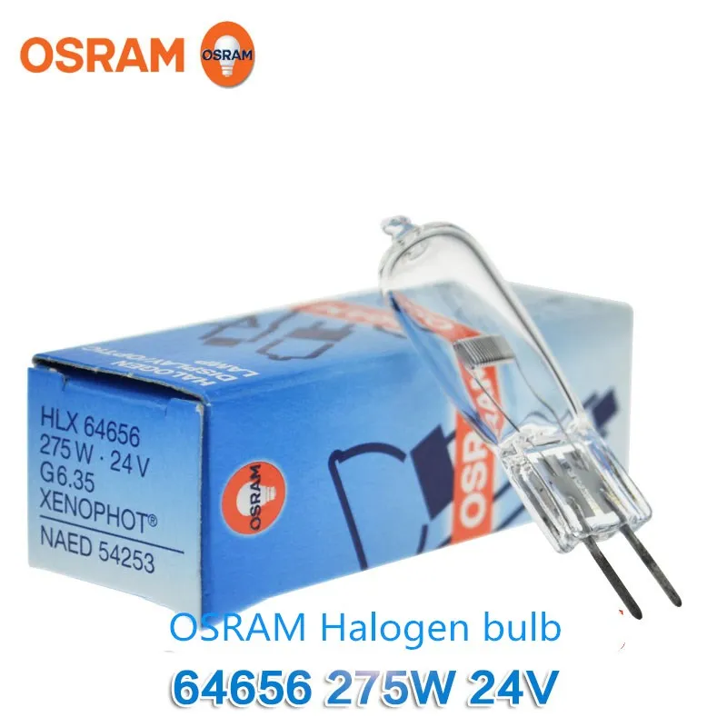 

Для 2 шт OSRAM HLX 64656 FNT 24 в 275 Вт Ger лампа, Xenophot NAED 54253,HLX64656 24V275W G6.35, галогенный дисплей оптическая лампа