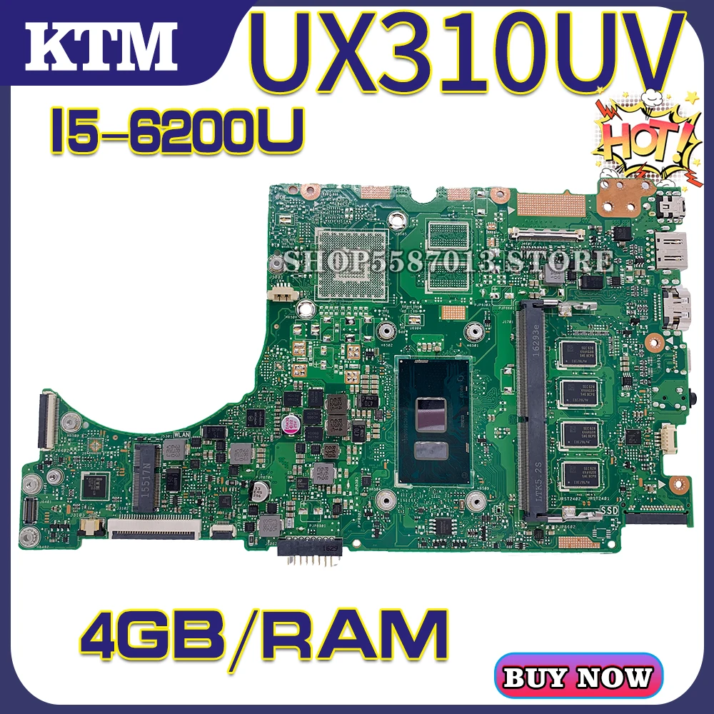 

RX410U for ASUS UX310U UX310UV UX410UV UX410UQK U4000U U3000U UX310UQK UX410UA laptop motherboard mainboard 100% test OK I5 cpu