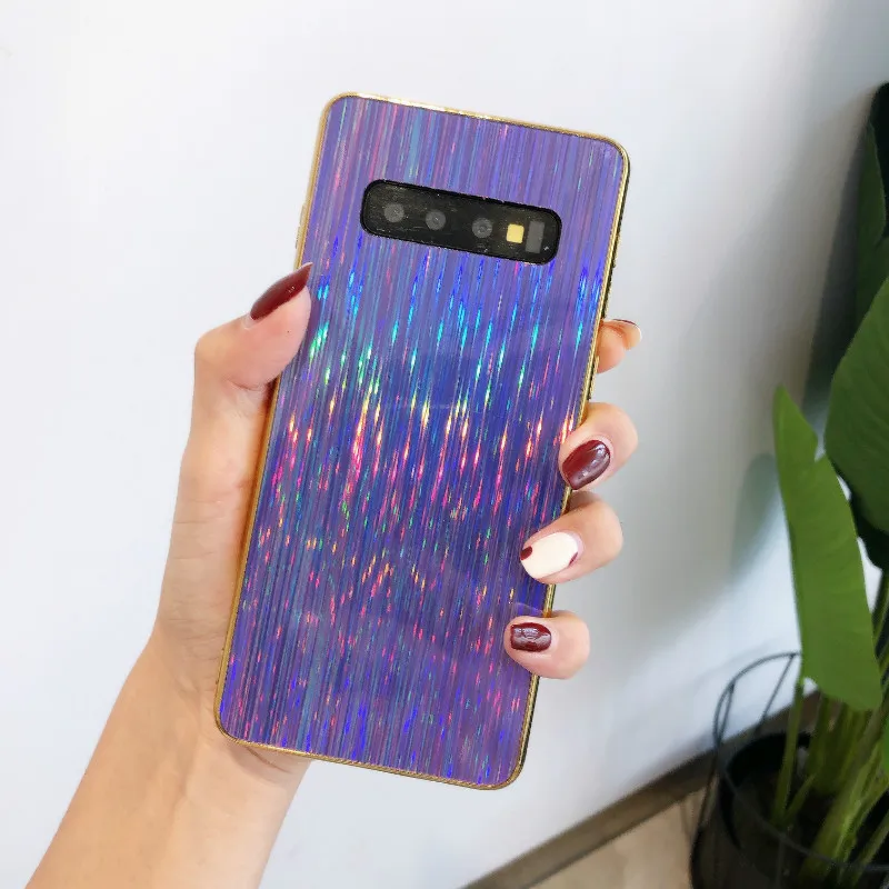 Роскошные лазер с перекрестным ремешком чехол для телефона для samsung galaxy note10 pro S10 S8 S9 плюс note9 note8 A8 A6 A7 A9 A10 A50 A70 J6