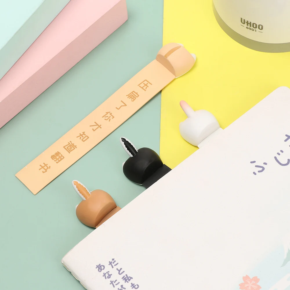 3D Creative Cartoon Animal Ass Bookmark Novelty Dog Cat Ass PVC Bookmarks Children Reading School Stationery Kids Funny Gift 1PC animal bookmark bookmarks stationery supplies