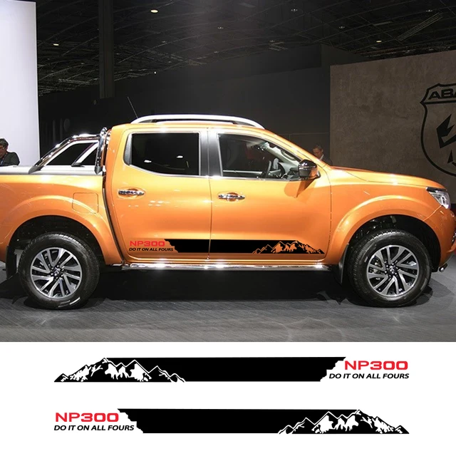 US $15.53 2Pcs Car Long Stripes Stickers For Nissan NAVARA NP300 DIY Auto Side Door Vinyl Film Decal Sports S