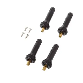 

4 Pcs Rubber Valve Stem Tire Sensor Service Kit TPMS For GM Buick Ford Encore Cadillac H4GC