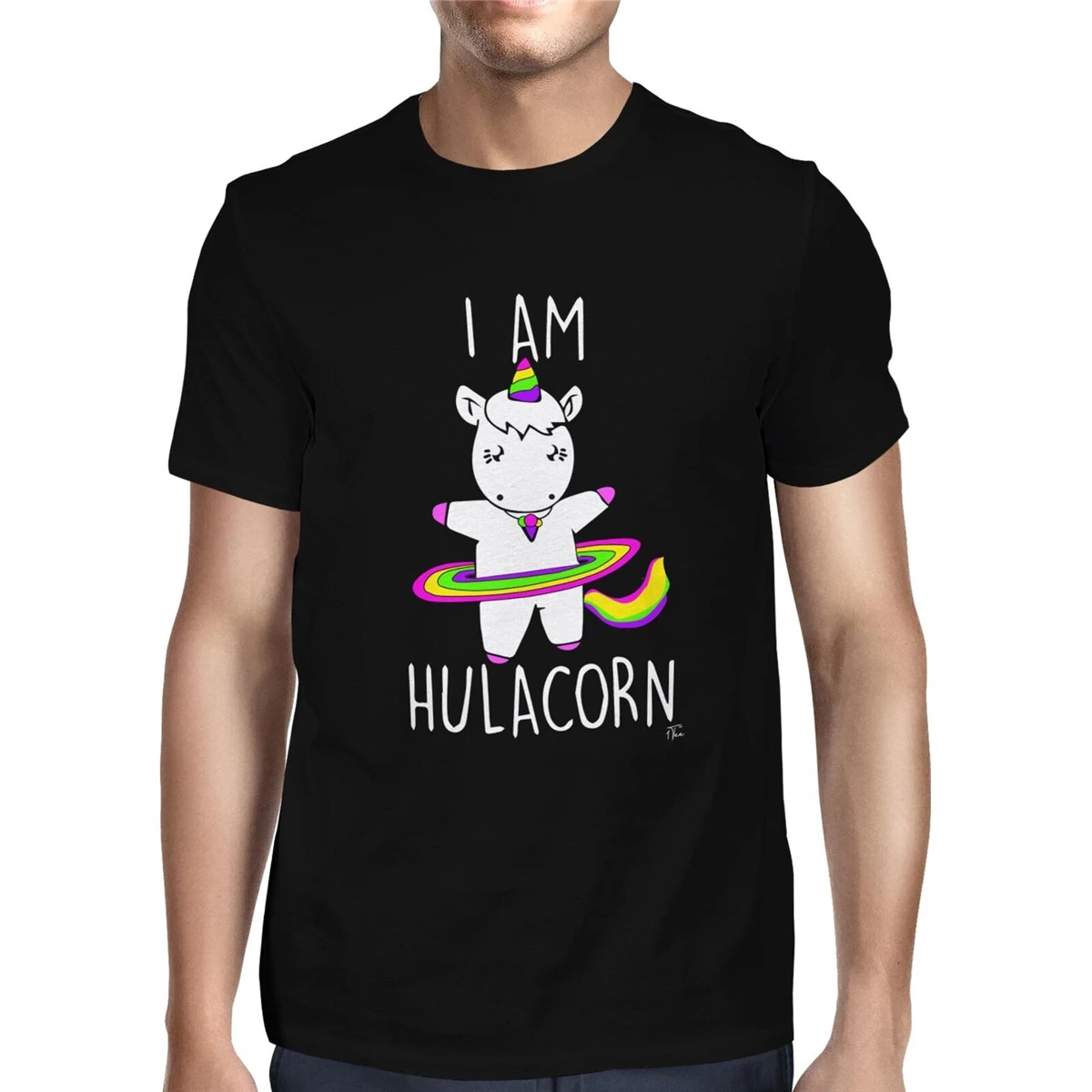 Mens I Am Hulacorn Pun Cute Unicorn With Hula Hoop T-Shirt Tops Tee Shirt S M L 2xl 3xl | Мужская одежда