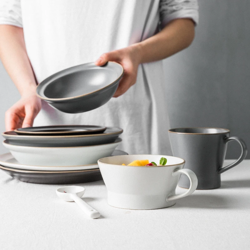 Kinglang оптовая продажа Morandi обеденная тарелка керамическая миска овсянка | Отзывы и видеообзор