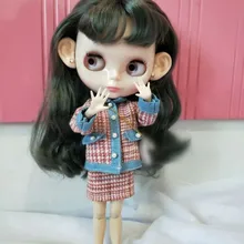 Blyth клетчатая ветровка Blyth пальто 1/6 кукла клетчатая юбка Одежда для кукол(Fit blyth, Ледяной, ММК, озон, лат, JerryB. BJD, 1/6 кукла