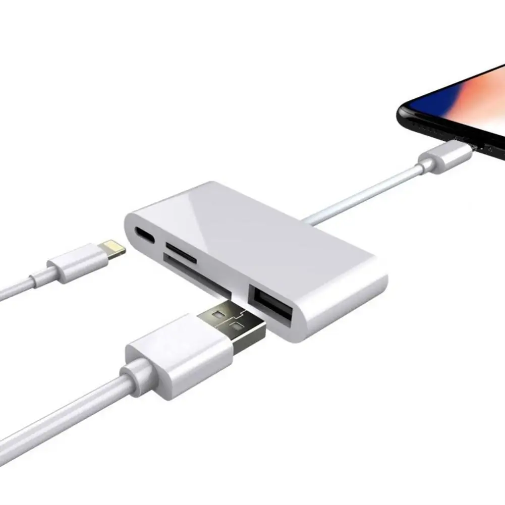 HiMISS 4 в 1 SD/TF/USB кард ридер для iphone Lightning|USB-хабы| |