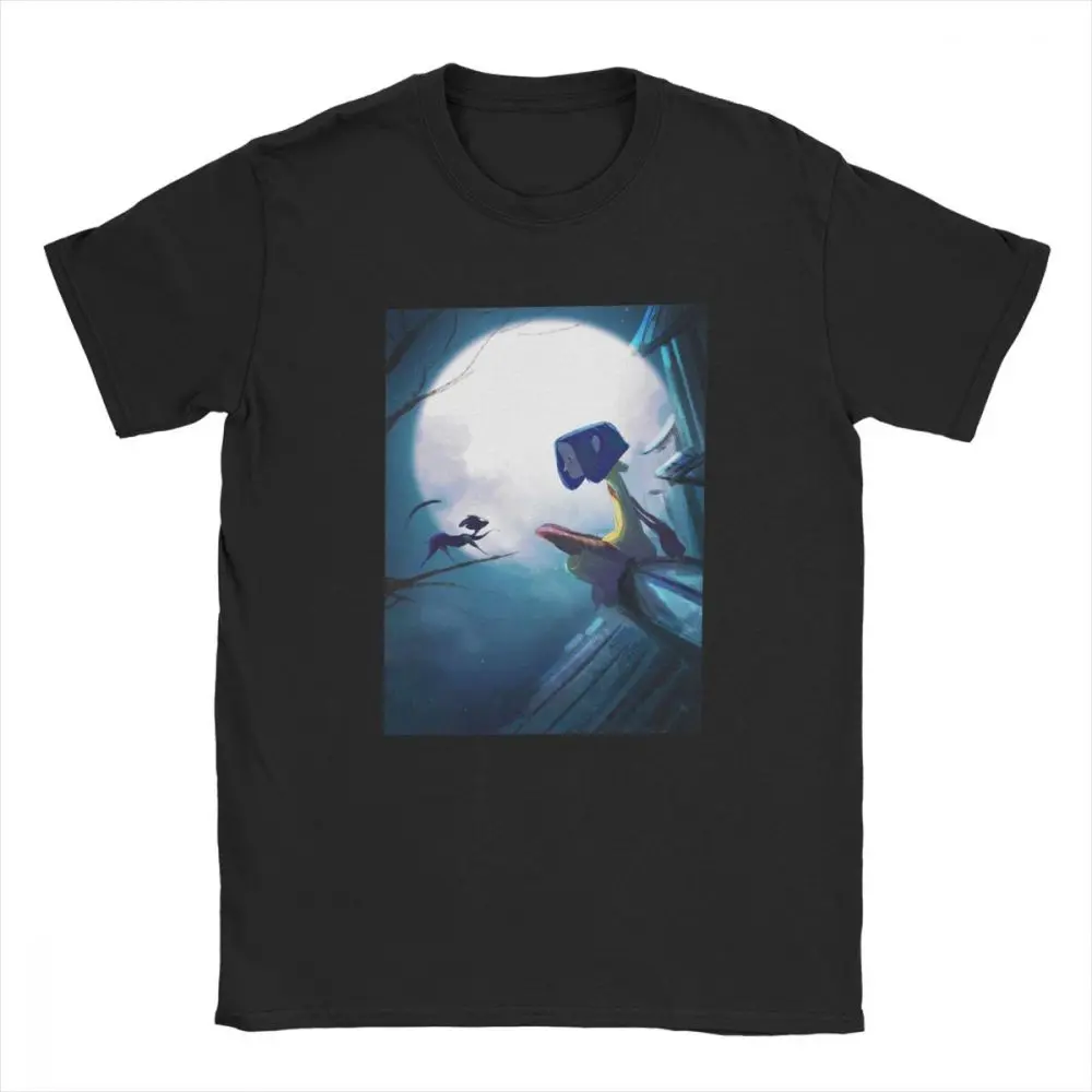 

Men's T Shirts Coraline Vintage Short Sleeve kitten Back Tree Spooky Tee Shirt Crewneck Clothing Cotton Designs T-Shirts
