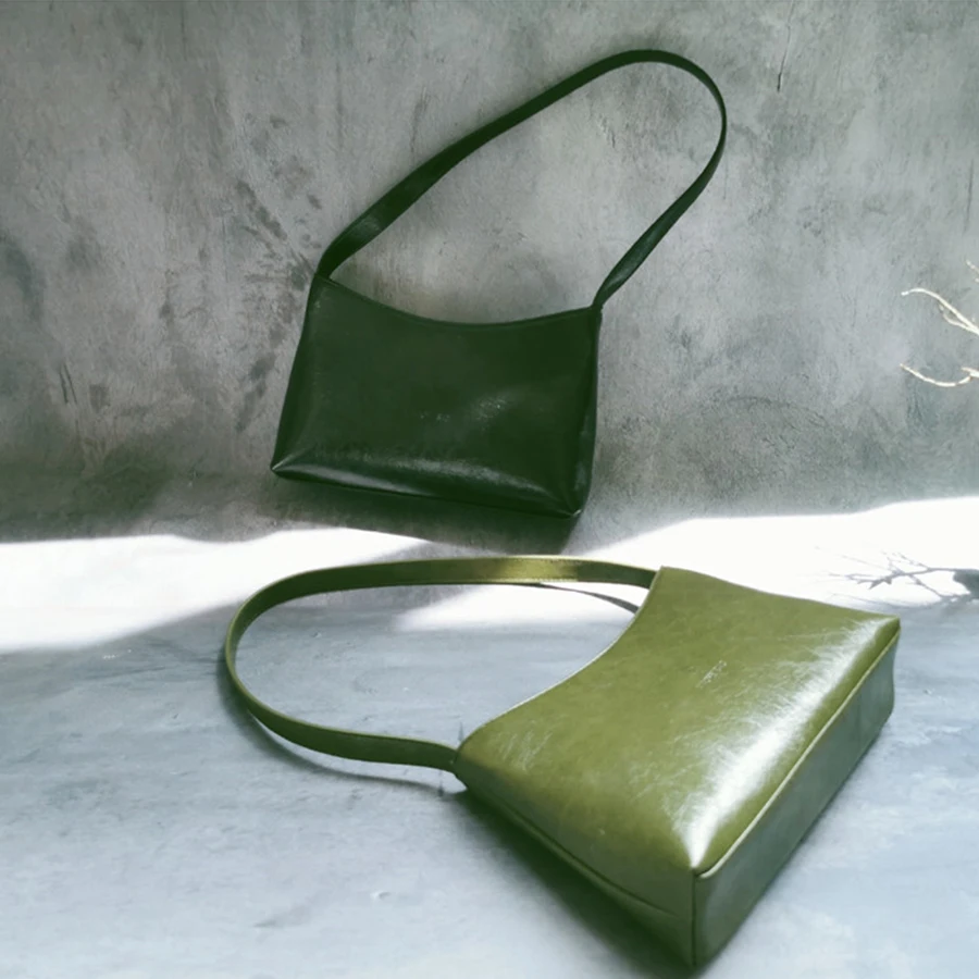 

Retro Solid Color Underarm Bags for Women Simple Shoulder Bag Women Handbag Casual Totes Bags Lady Handbags Evening Clutch 2020