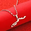 Stainless Steel Gambia Map Flag Pendant Necklace Gambian Map Chain Jewelry 1