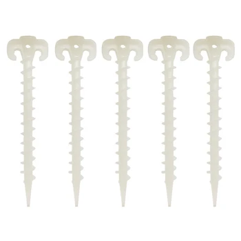 

5 Pcs Horn Nails Sand Travel Hiking Climbing Outdoor Camping Canopy Plastic Screw Trip Luminous Ground Accessories Tent Peg
