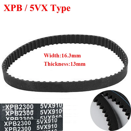 

XPB1870/5VX740 XPB1900/5VX750 16.3mm Width 13mm Thickness Rubber Tooth Wegde Raw Edge Gogged Band Timing Transmission Vee V Belt