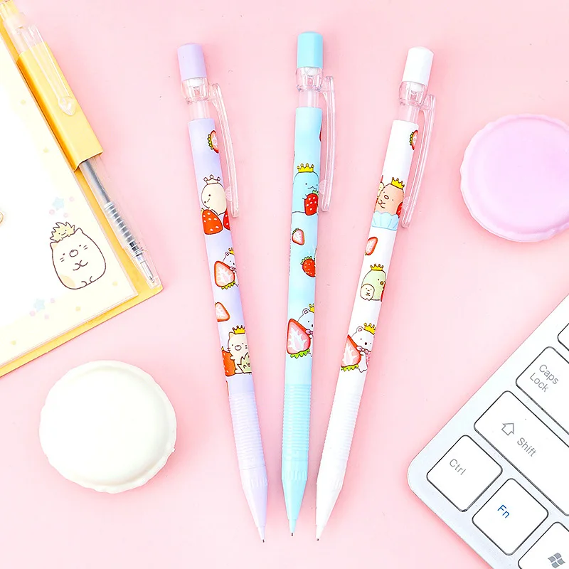 4 pcs/lot Sumikko Gurashi Strawberry Mechanical Student Pencil Automatic Pen For Kid School Office Supply Escolar Papelaria | Канцтовары