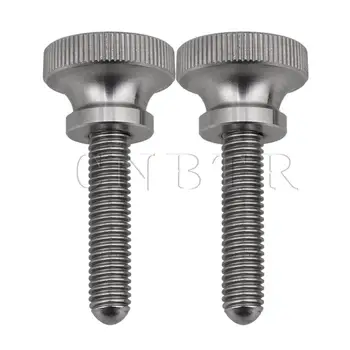 

CNBTR 2 PCS 304 Stainless Steel Knurled Thumb Screws M8x35mm for Industrial